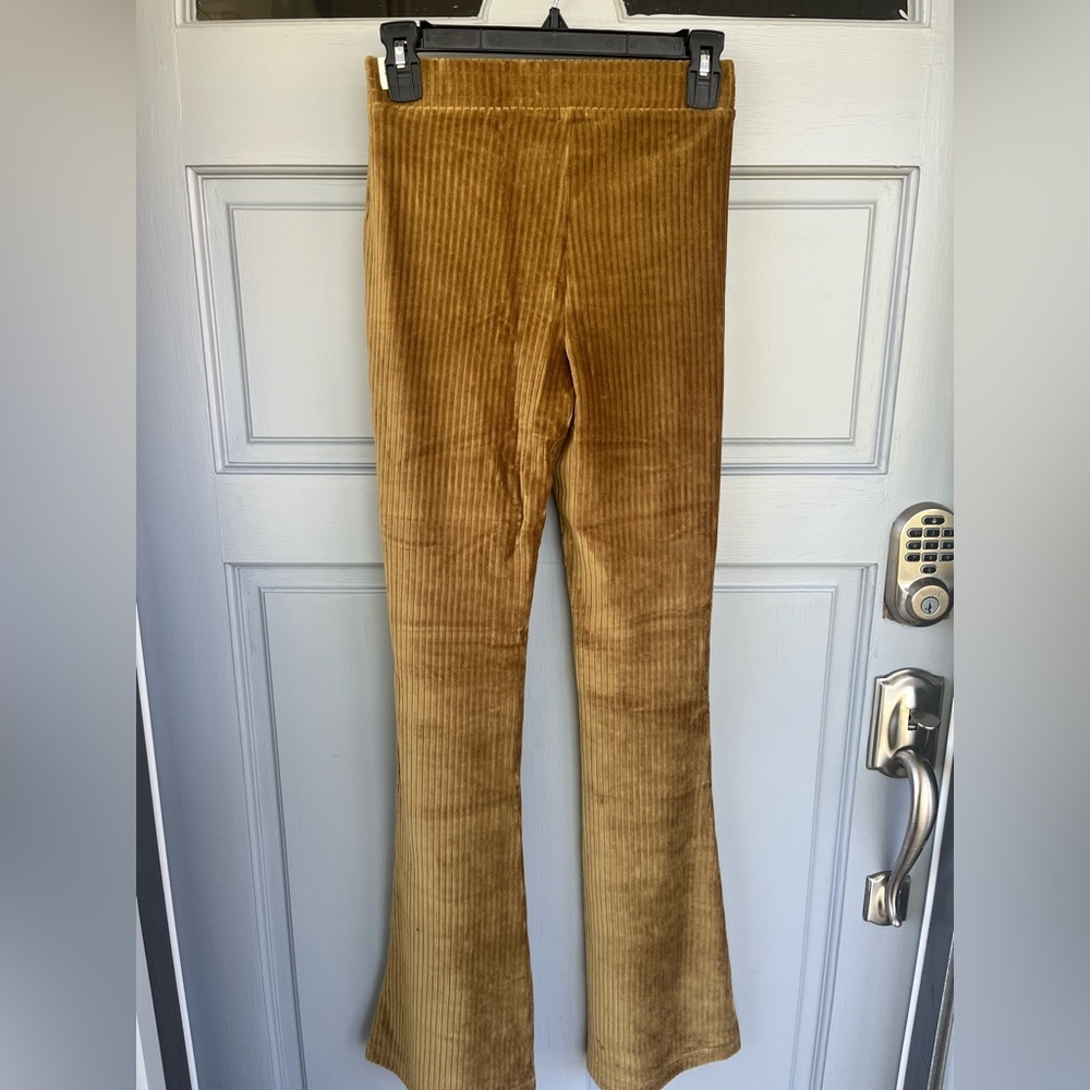 Aerie NEW Groove-On Velour High Waisted Flare Pant, Taille Haute,Women’s XS Tall - Picture 6 of 15